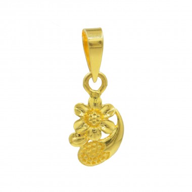 22K Gold Designer Flower Pendant for Women's and Girl's